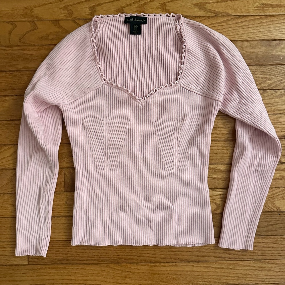 NWOT House of Harlow 1960 Pink Ribbed Top